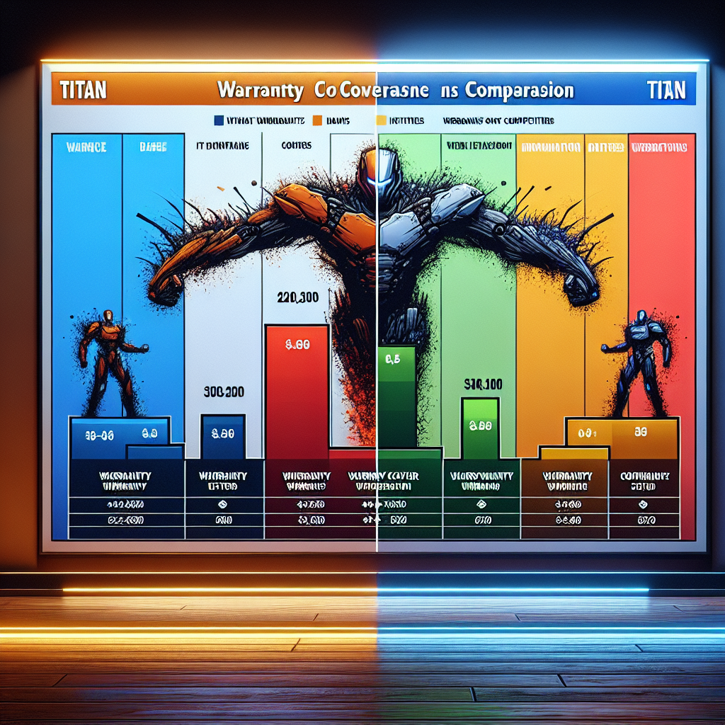 Comparison chart illustrating warranty coverage between Titan and its competitors.