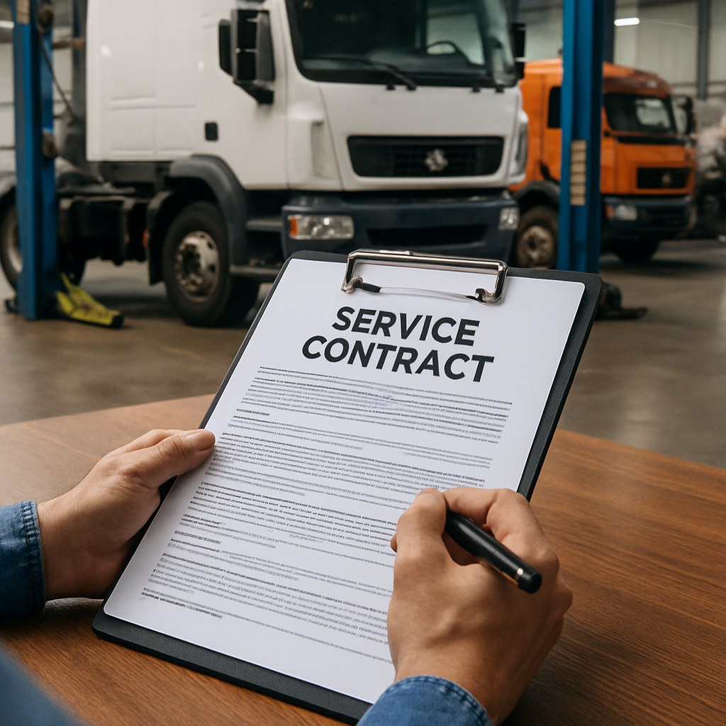 Overview of vehicle service contract terms and risk coverage for commercial vehicles.