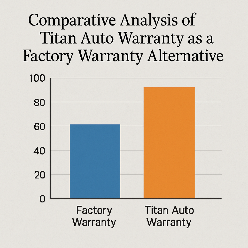 Graph comparing Titan Auto Warranty with standard factory warranties as alternative coverage options.