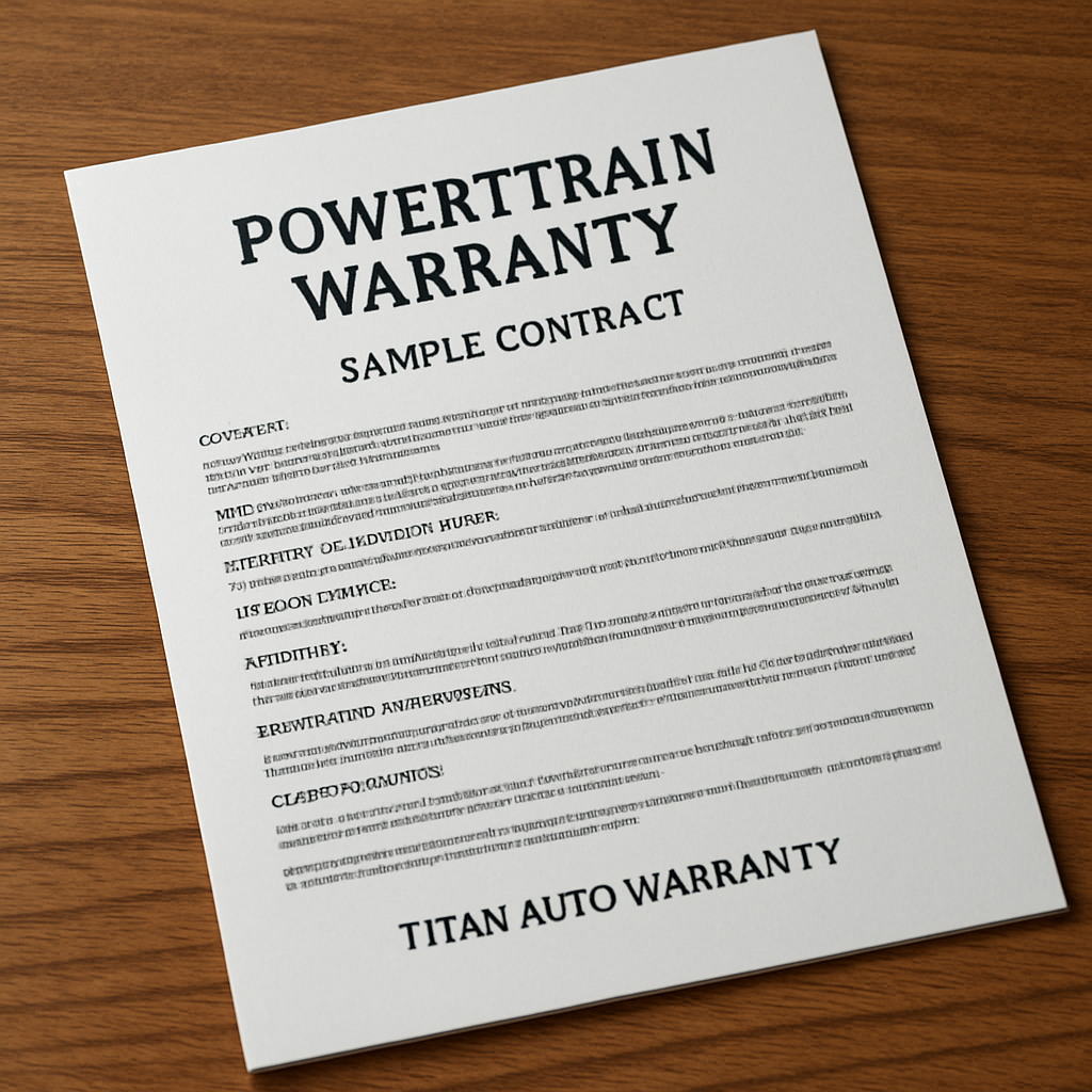 Understanding Powertrain Warranty Sample Contracts: Coverage, Eligibility, and Plan Comparisons with Titan Auto Warranty