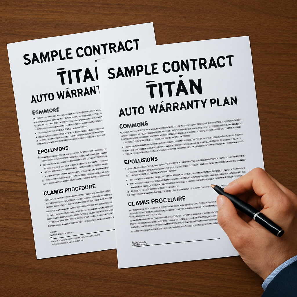 Understanding Sample Contracts: Coverage, Eligibility, and Plan Comparisons with Titan Auto Warranty