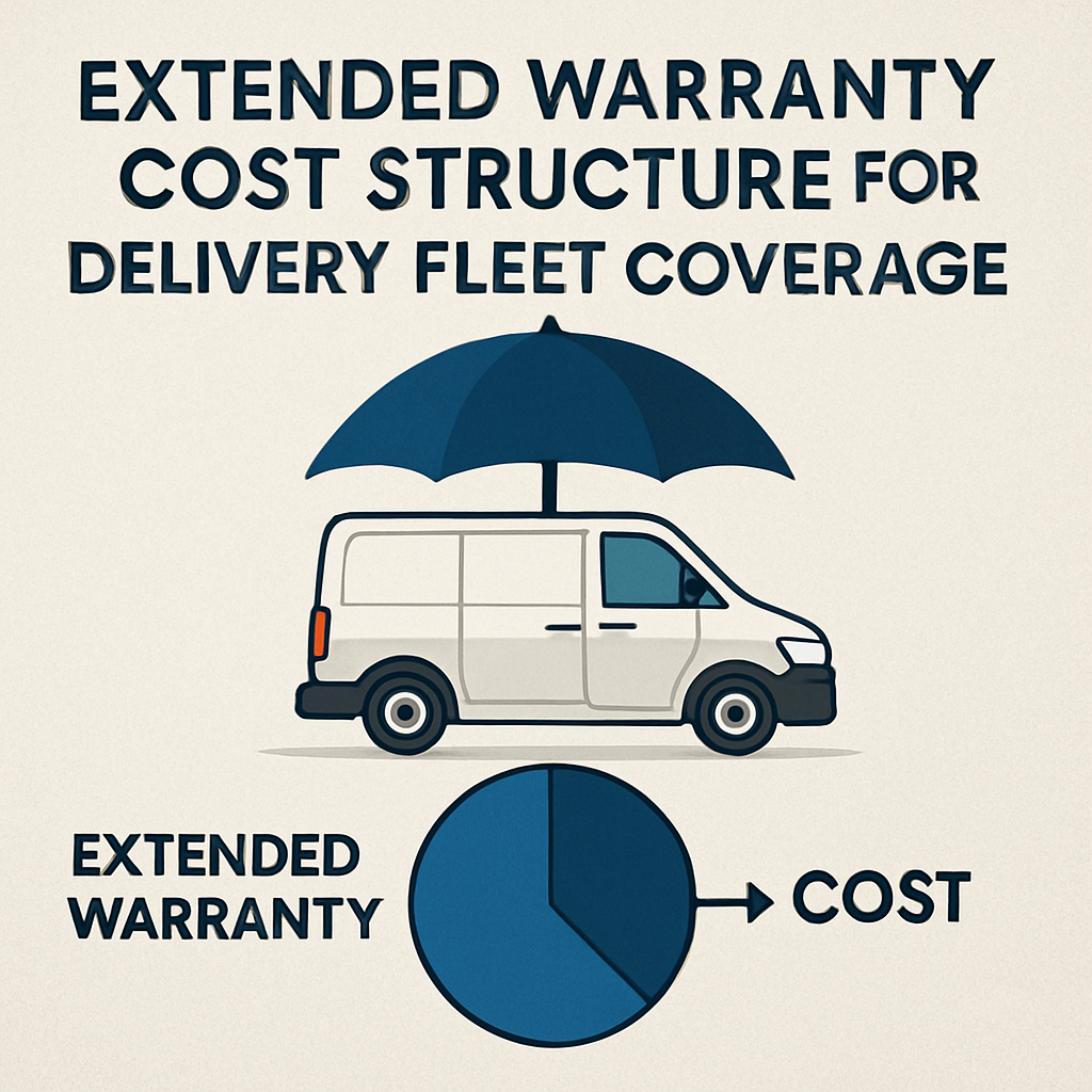 Diagram illustrating the cost structure of extended warranty coverage for delivery fleet vehicles.