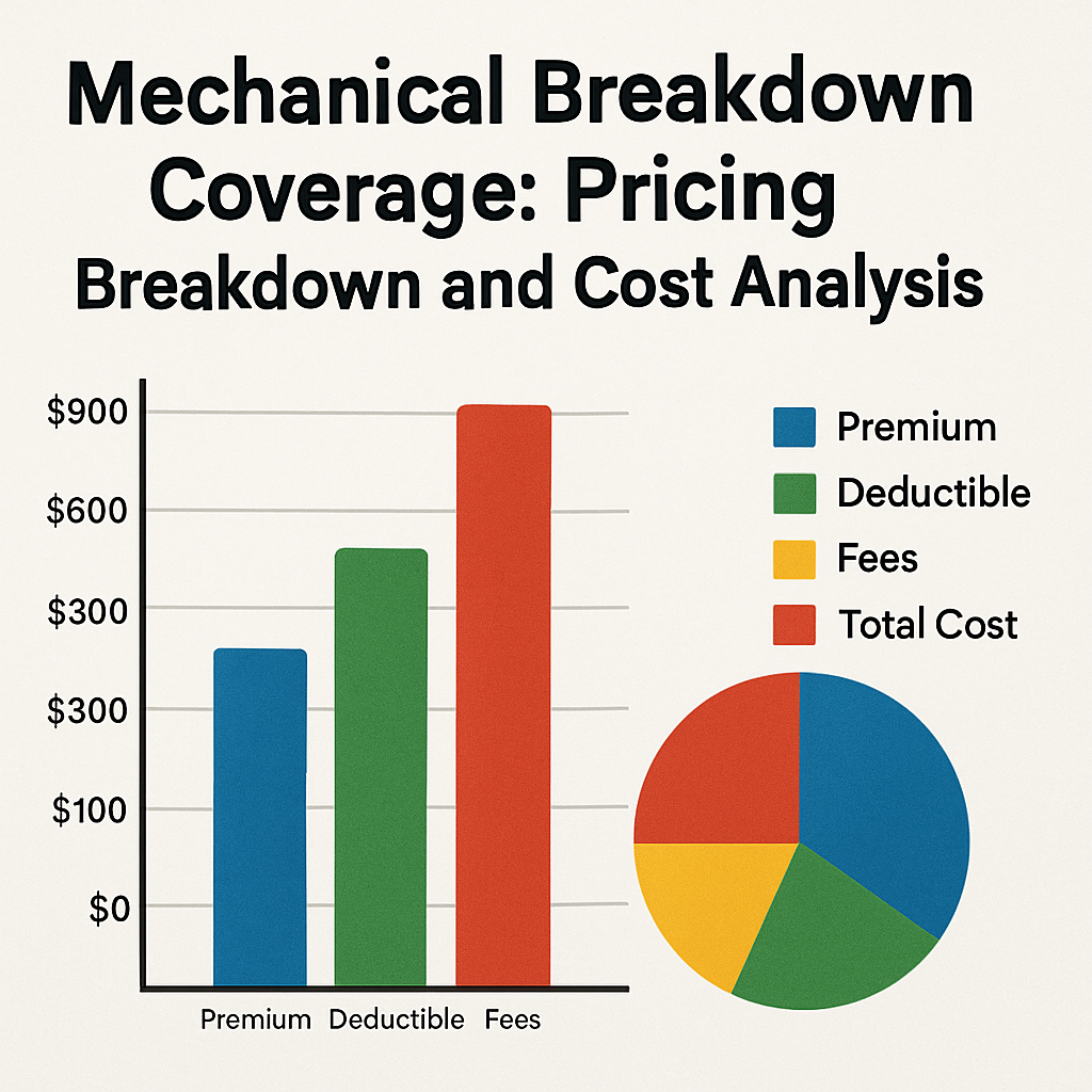 Chart illustrating mechanical breakdown coverage pricing with detailed cost analysis and pricing breakdown.