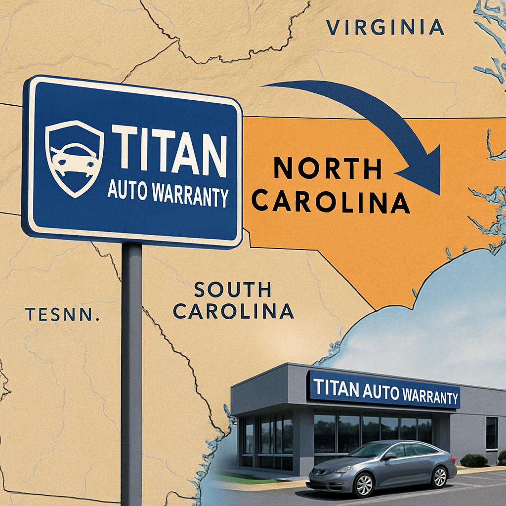 Titan Auto Warranty's strategic growth in North Carolina, showcasing regional market expansion and service impact.