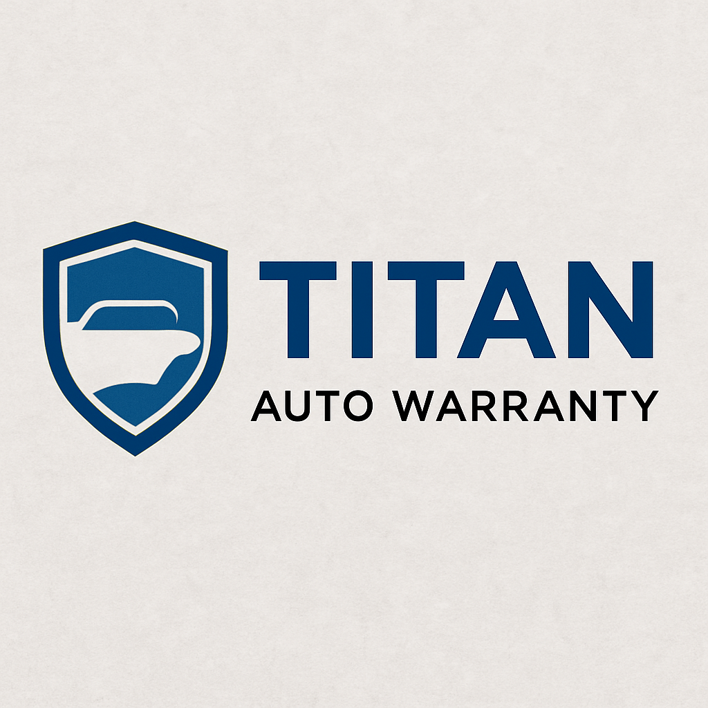 Titan Auto Warranty logo with a shield icon representing out-of-pocket auto repair protection and financial security.