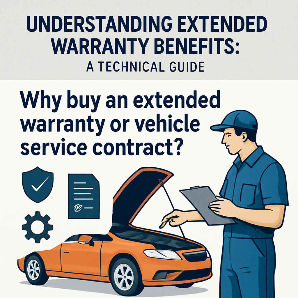 A technical guide discussing the benefits and considerations of purchasing an extended warranty or vehicle service contract, focusing on its importance and advantages.