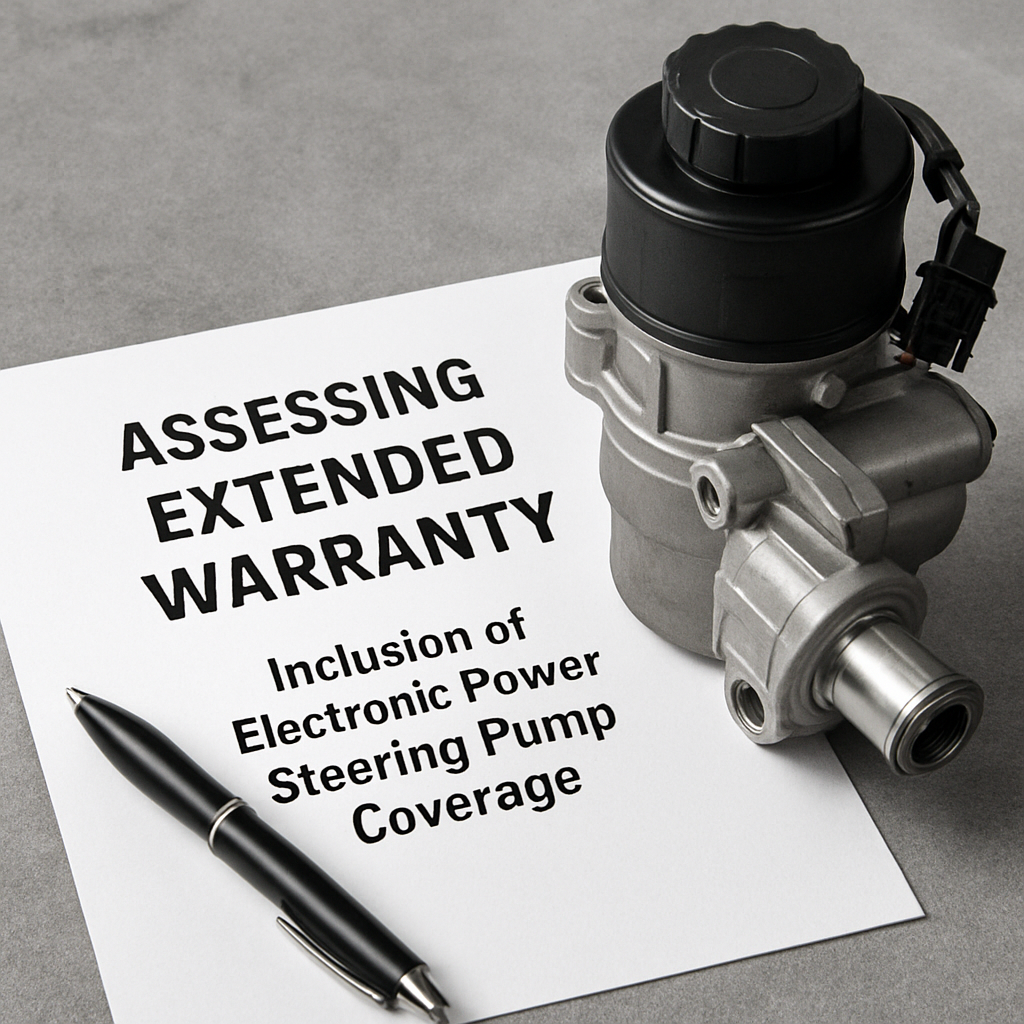 Extended warranty coverage for electronic power steering pump is evaluated.