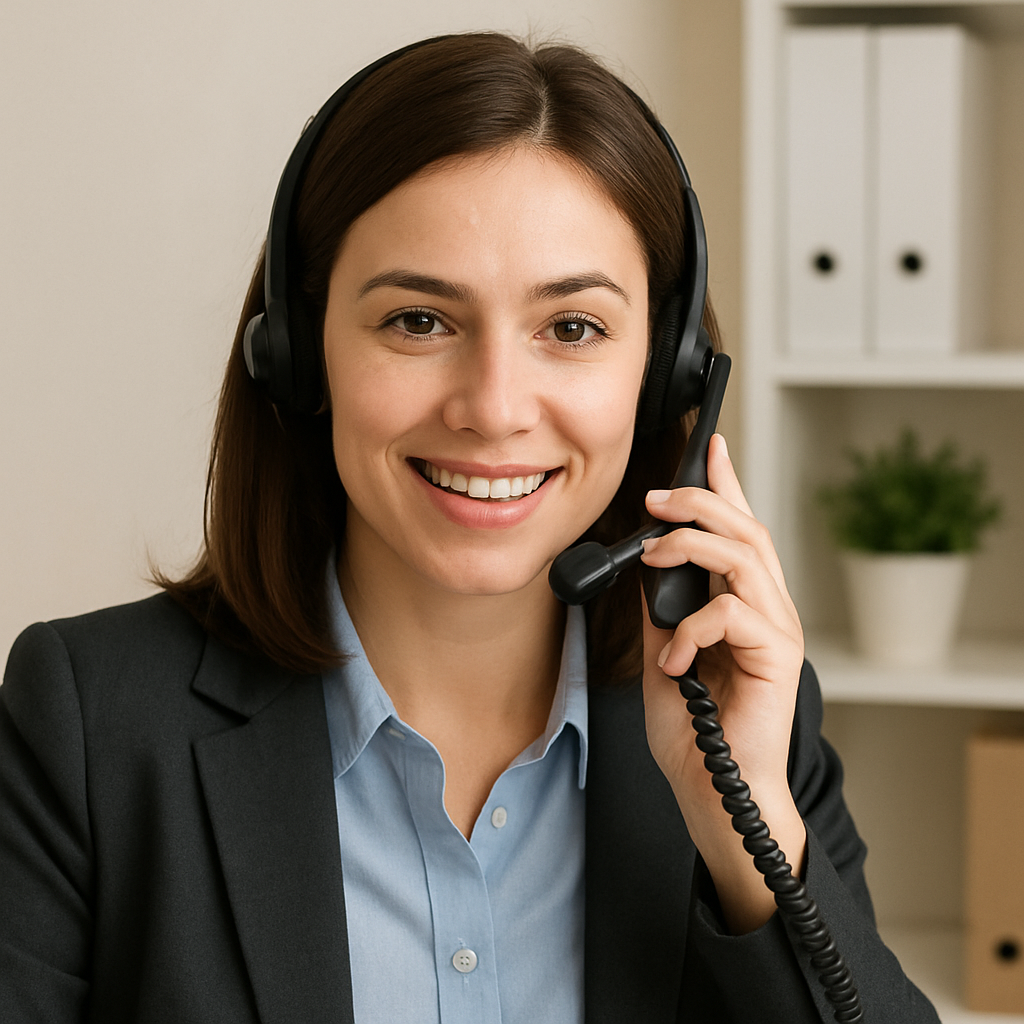 A friendly customer service representative ready to assist you with repair inquiries.