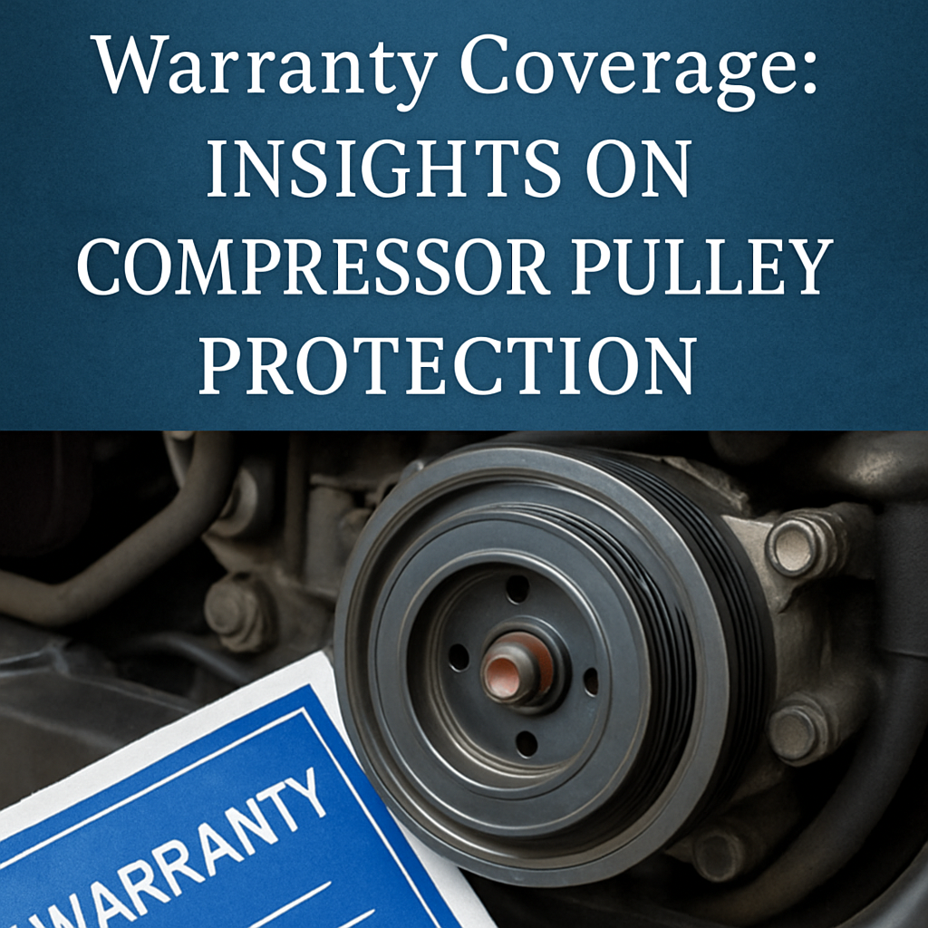 “Extended Warranty Coverage: Insights on Compressor Pulley Protection” Extended warranty coverage for compressor pulley, providing technical insights into protection options and policy details.
