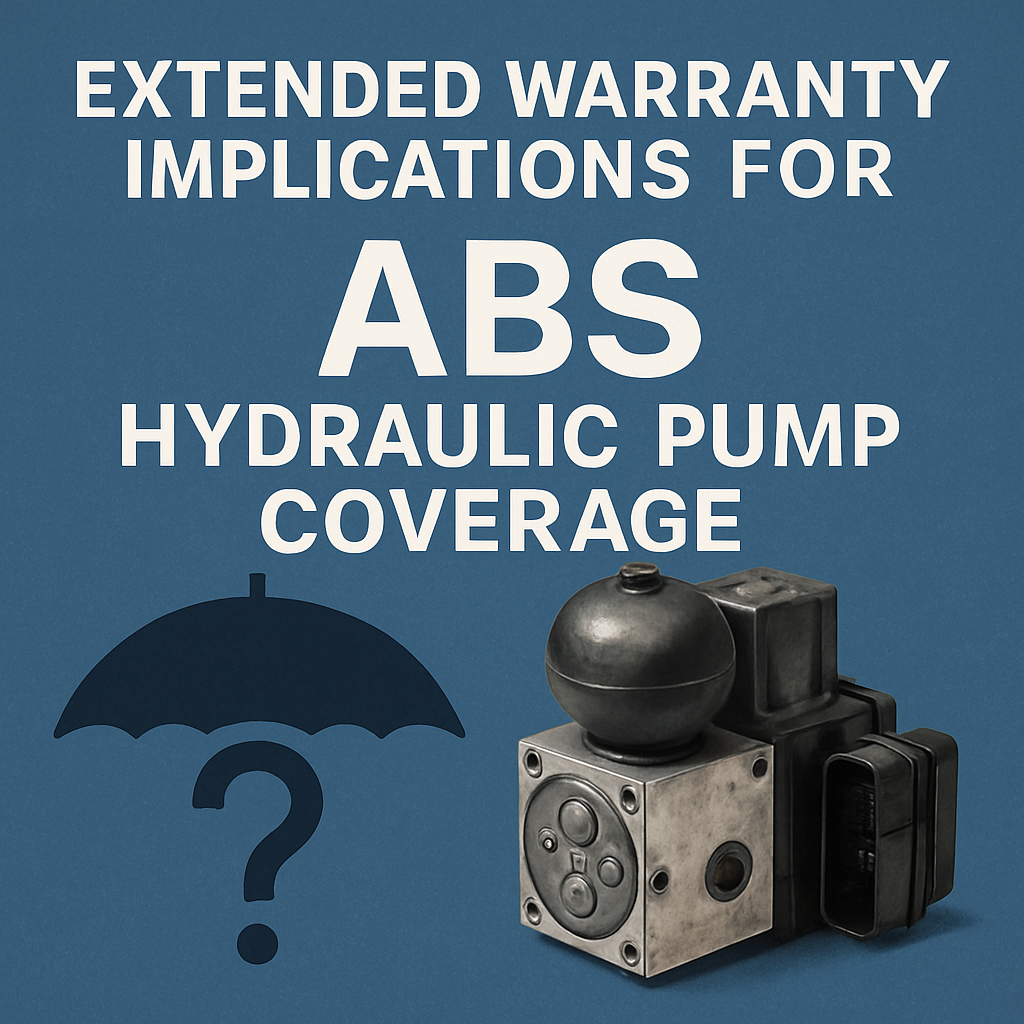Diagram illustrating the implications of extended warranty coverage for ABS hydraulic pump components.