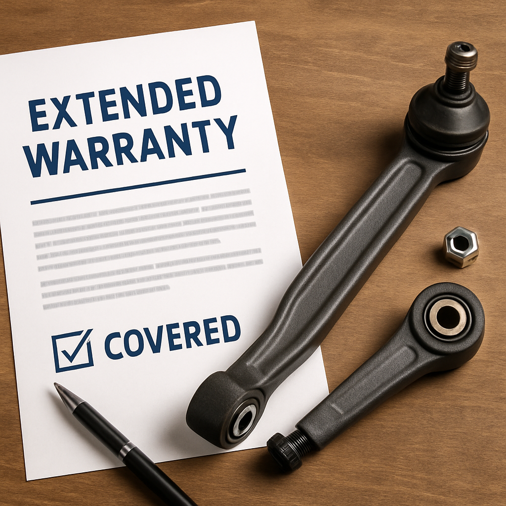 Extended warranty coverage for radius arms explained in a technical and positive manner.