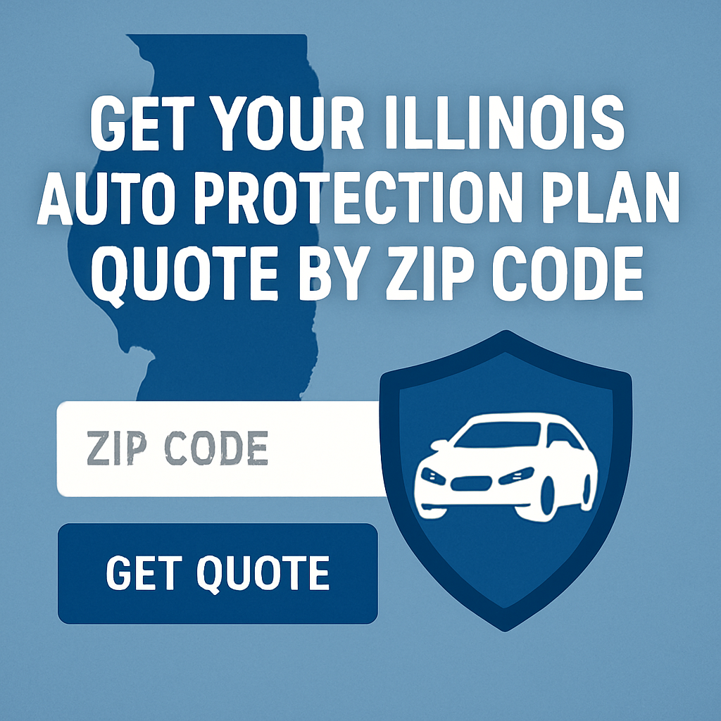 Get your Illinois auto protection plan quote quickly by entering your ZIP code for personalized coverage options.