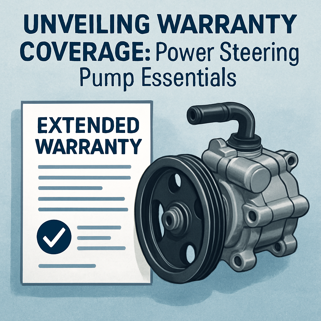 Alt text: Technical overview of extended warranty coverage for power steering pump, highlighting essential components and benefits.