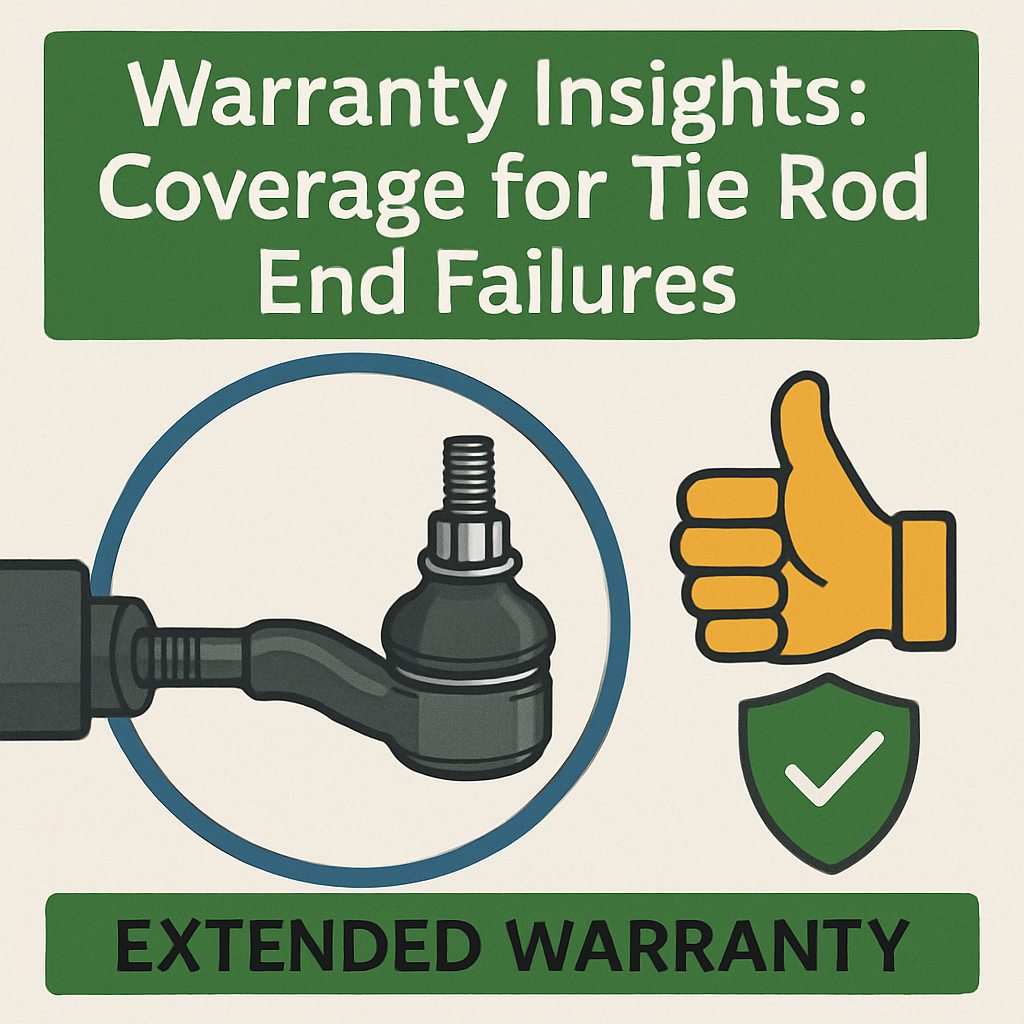Diagram illustrating tie rod end coverage under an extended warranty, emphasizing positive aspects of protection and potential benefits.